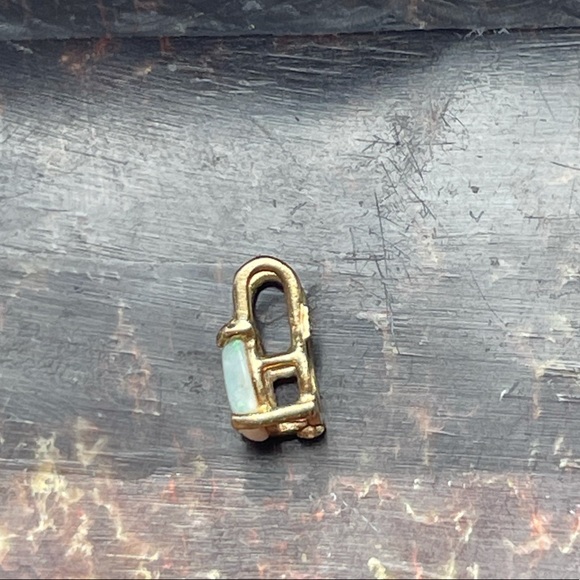 14kt Gold Opal Slider Charm - Picture 2 of 3